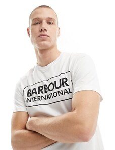 Camiseta básica blanca con logo grande de Barbour International-Blanco