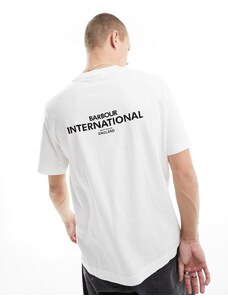 Camiseta blanca con logo Simons de Barbour International-Blanco
