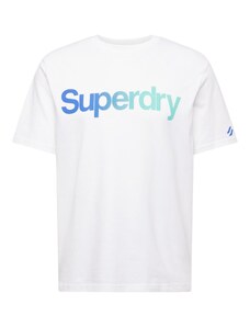 Superdry Camiseta azul / aqua / blanco