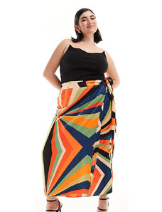 Falda semilarga con estampado estrellado Jaspre de Never Fully Dressed Plus-Multicolor