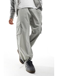 Pantalones cargo gris claro sueltos de ADPT
