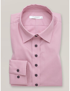 Willsoor Elegante camisa para mujer en rosa claro con cuello clásico 16599