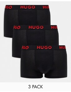 Hugo Red Pack de 3 calzoncillos negros de Hugo Boss