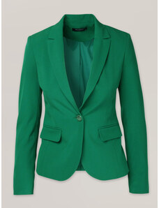 Willsoor Elegante chaqueta lisa para mujer en atrevido verde 16614