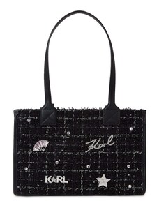 Karl Lagerfeld Bolso de hombro azul claro / rosa / negro / plata