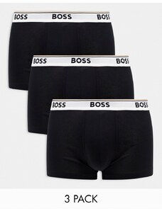 Pack de 3 calzoncillos bóxer negros Power de BOSS Bodywear