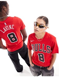 Camiseta roja básica unisex con diseño de Zach Lavine de los Chicago Bulls de la NBA de Nike Basketball-Rojo