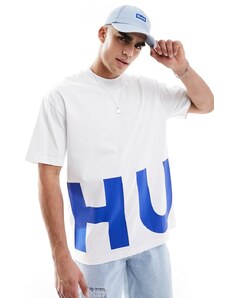 Camiseta blanca extragrande con logo de HUGO BLUE-Blanco