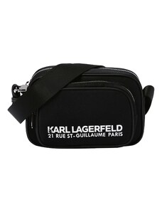 Karl Lagerfeld Bolso de hombro negro / blanco