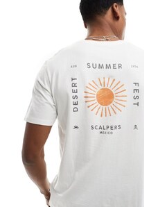 Camiseta blanco hueso con estampado "Desert" de Scalpers