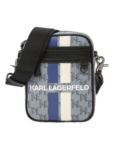 Karl Lagerfeld Bolso de hombro 'KLASSIK' azul cobalto / gris / negro / blanco