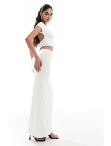 Falda larga blanca ceñida de corte recto de Kaiia (parte de un conjunto)-Blanco