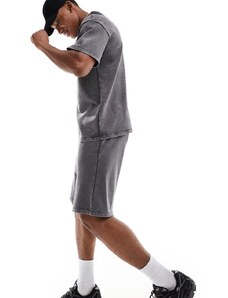 Pantalones cortos de chándal gris lavado extragrandes de ADPT (parte de un conjunto)