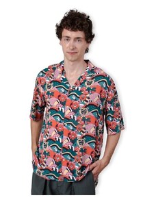 Brava Fabrics Camisa manga larga Yeye Weller Aloha Shirt - Red