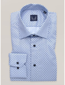 Willsoor Camisa slim fit para hombre en color azul claro con flores pequeñas 16682