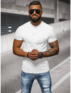Camiseta de hombre blanco OZONEE NB/MT3103