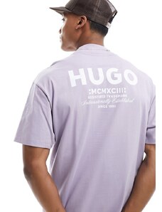 Camiseta lila extragrande de HUGO BLUE-Morado