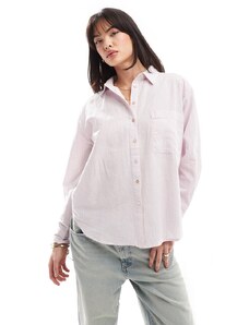 Camisa a rayas rosas de mezcla de lino de Scalpers