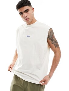 Camiseta blanca sin mangas extragrande de HUGO BLUE-Blanco