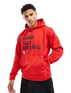 Sudadera roja con capucha y diseño de los Chicago Bulls de la NBA Spotlight de Nike Basketball-Rojo