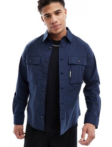 Camisa azul marino de manga larga con dos bolsillos de Marshall Artist