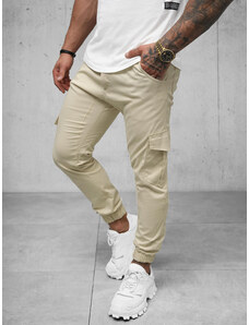 Pantalón chino jogger de hombre beige OZONEE A/404