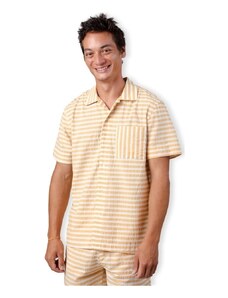 Brava Fabrics Camisa manga larga Stripes Overshirt - Sand