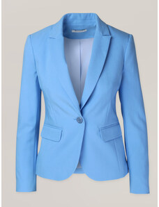 Willsoor Chaqueta formal para mujer en color azul claro con botón 16787