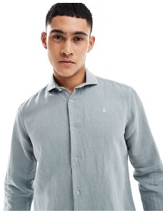Camisa gris claro estilo vintage de lino de Scalpers