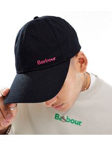 Gorra de béisbol negra de Barbour x ASOS-Negro