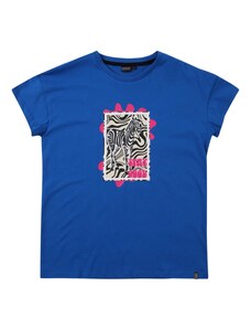 Cars Jeans Camiseta 'JUNE' azul real / rosa / negro / offwhite