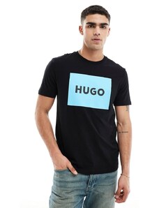 Camiseta negra con logo Dulive de HUGO RED-Negro