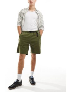 Pantalones cortos caquis de sarga de algodón G de Gramicci-Verde