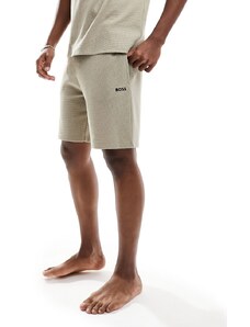 Pantalones cortos beis de punto de arroz de BOSS Bodywear (parte de un conjunto)-Beis neutro