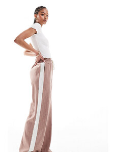 ASOS Tall Pantalones color visón a rayas sin cierres con panel en contraste de ASOS DESIGN Tall-Multicolor
