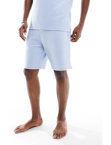 Pantalones cortos azul pastel de canalé de BOSS Bodywear (parte de un conjunto)