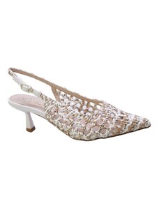 Exé Shoes Zapatos de tacón Decollete Donna Bianco/Oro Selena-850