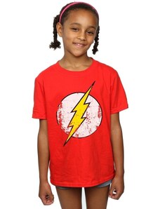 Dc Comics Camiseta manga larga Flash Distressed Logo