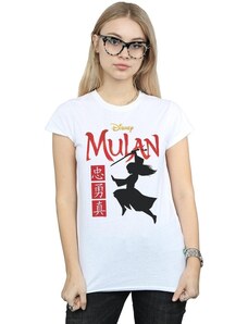 Disney Camiseta manga larga Mulan Movie Warrior Silhouette