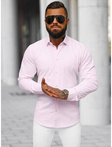 Camisa de hombre rosa claro OZONEE O/V110