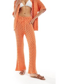 Pantalones de campana naranjas de croché de SNDYS (parte de un conjunto)