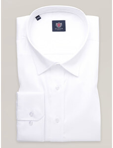Willsoor Camisa blanca elegante con cuello clásico y botones ocultos 16859