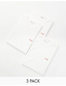 Hugo Red Pack de tres camisetas blancas de HUGO Bodywear-Blanco