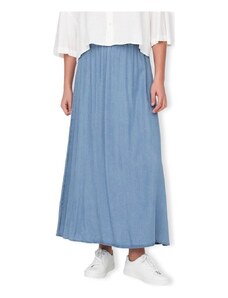 Only Falda Pena Venedig Long Skirt - Medium Blue Denim