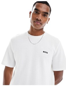 Camiseta blanca de punto de arroz de BOSS Bodywear-Blanco