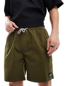 Pantalones cortos caquis con bolsillo de algodón de KAVU-Verde