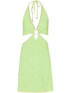 Liu Jo Vestidos Vestido corto verde con aberturas