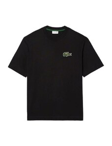 Lacoste Camiseta Camiseta Loose Fit Large Crocodile Hombre Black