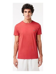 Lacoste Camiseta Camiseta Roja Pima con Cuello Re