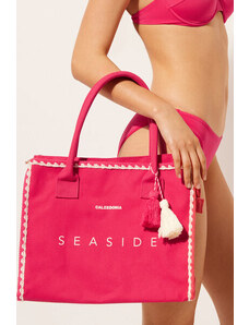 Calzedonia Bolsa de Playa Seaside Mujer Rosa Tamaño TU